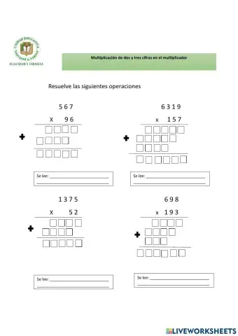 Multiplicaciones