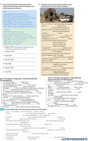 Review past continous