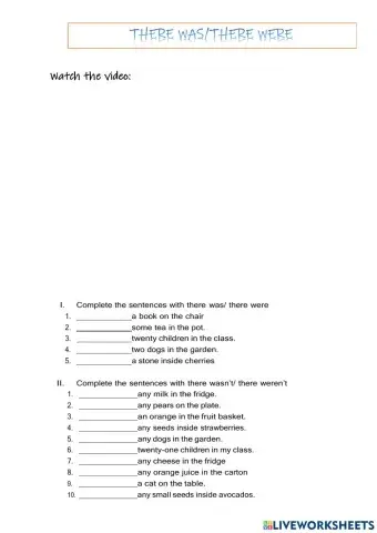 There was and there were