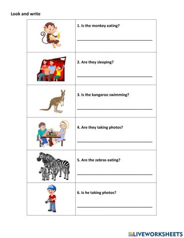 Verbs - V-ing - Yes- No questions