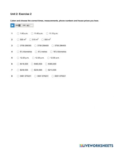Mindset Foundation - Listening & Speaking Skills Modules - Unit 2 Ex2