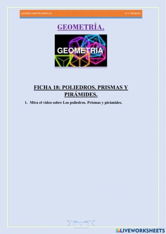 Geometría. Ficha 18.