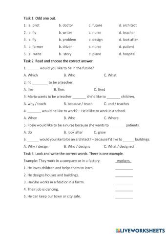 What would you like to be in the future?