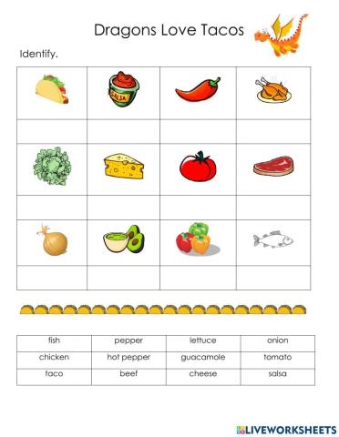 Dragons love tacos - identify