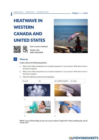 Heatwave in Canada and United States