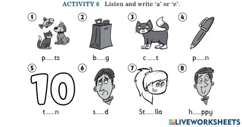 Kid's Box 1 Unit 5 Section 3 Activity 6