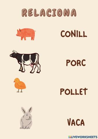 Relaciona animals 1-