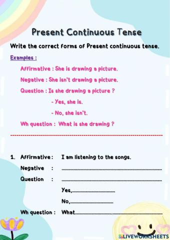 Present Continuous Tense