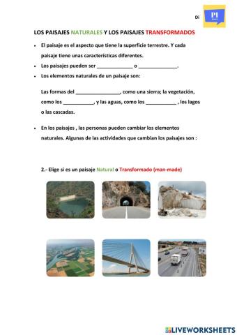 Paisajes naturales y transformados