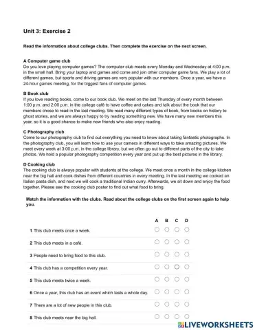 Mindset Foundation - Reading & Writing Skills Modules - Unit 3 Ex2