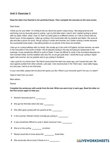 Mindset Foundation - Reading & Writing Skills Modules - Unit 3 Ex3