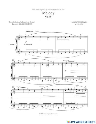 Piano Grade 1 Melody