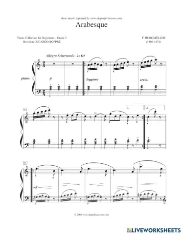 Piano Grade 2 Arabesque