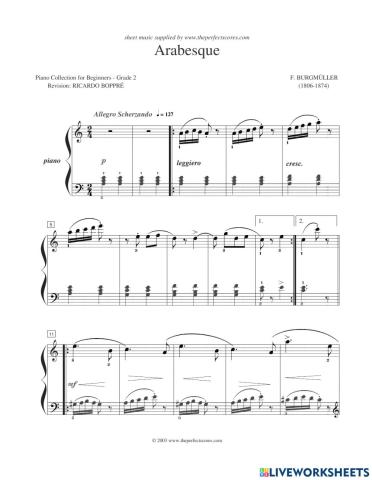 Piano Grade 2 Arabesque