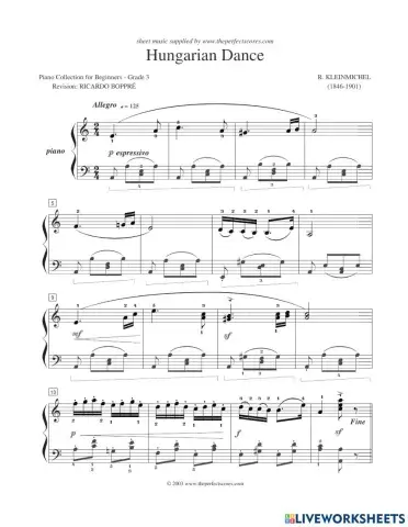 Piano Grade 3 Hungarian Dance