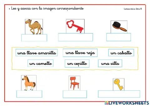 Lee y asocia - palabras con ll