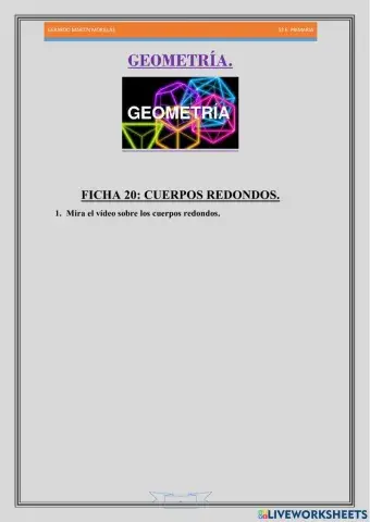 Geometría. Ficha 20.