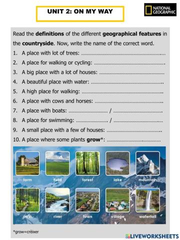 Geographical features