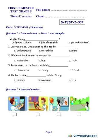 Tieng Anh lop 5 -1st Term test 07