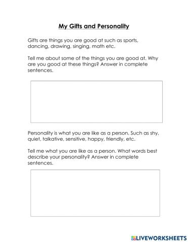 Gifts and Personality