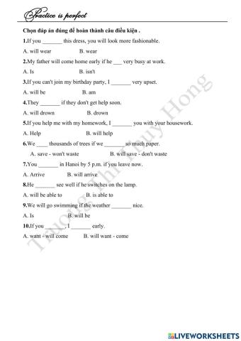 Conditional sentences 1