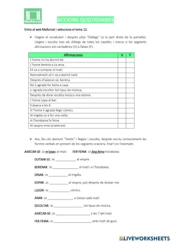 Mallorcat Accions quotidianes