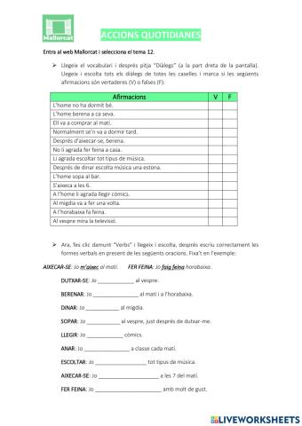 Mallorcat Accions quotidianes