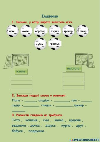 Іменник, 3 клас