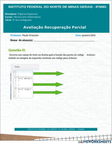 Atividade Recuperação Tócipos Especiais