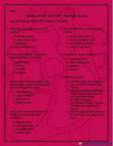 Circulatory System - Multiple Choice