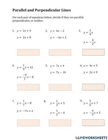 Parallel and Perpendicular Lines
