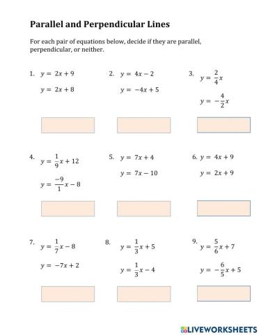 Parallel and Perpendicular Lines