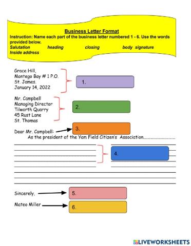 Business Letter Format