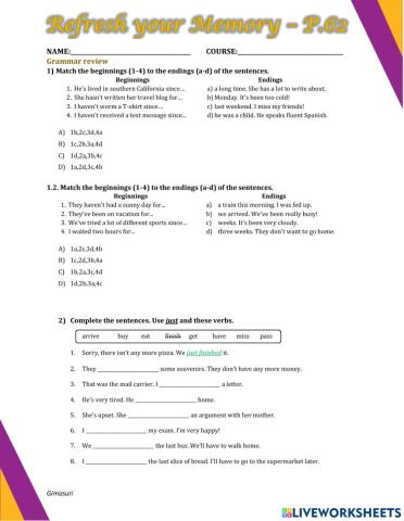 Review of Unit 5 p.62