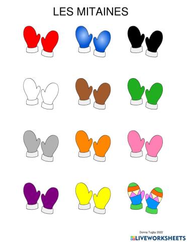 De quelle couleurs sont les mitaines?