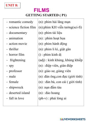 English 7-unit 8- getting started