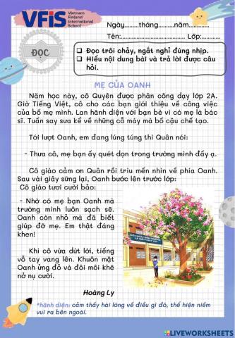Vietnamese Week 18- Đọc 1