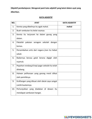Kata Adjektif