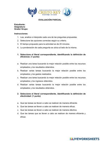 Evaluación parcial