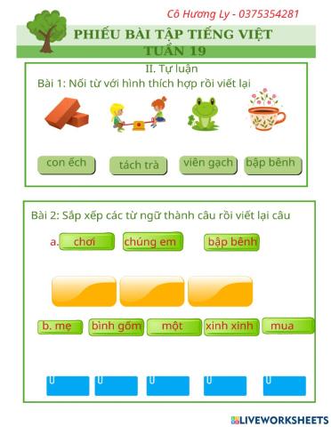 Tiếng việt lớp 1 tuần 19