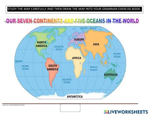 7 continents & 5 oceans