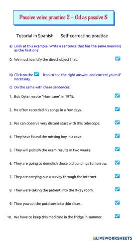 Passive voice tutorial 2 - Od as passive S