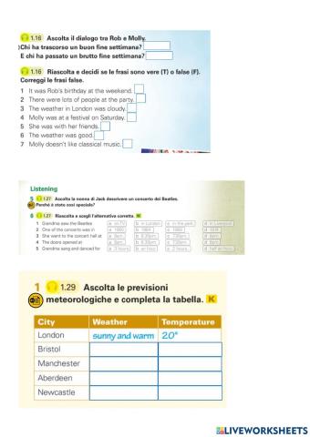 Listening past simple