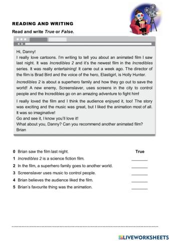 Reading Comprehension Films