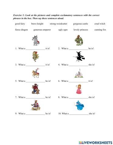 English 8 - Unit 6: Folk tales - Exlamatory