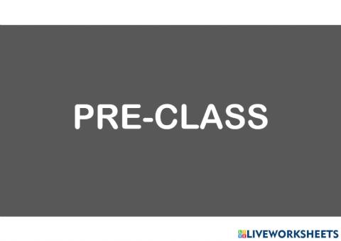 Title Pre-Class