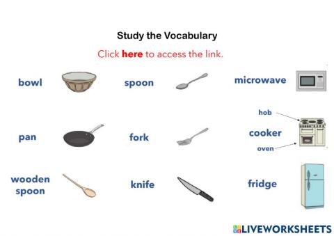 Kitchen Vocabulary