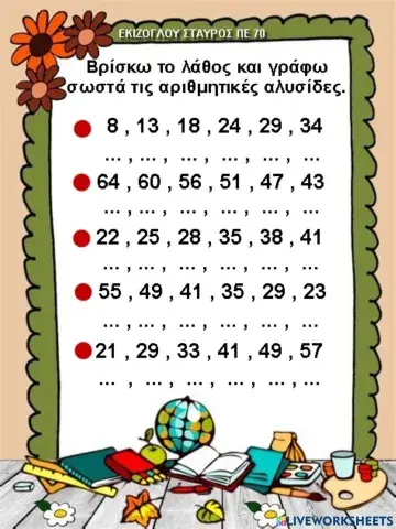 Βρισκω το λαθος και γραφω σωστα τις αριθμητικες αλυσιδες.