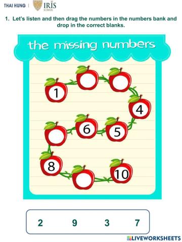 Moon-Worksheet about Number 1-5