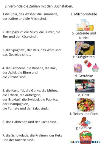 Essen und Getränke Teil II